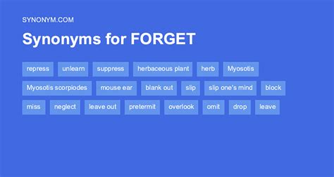 other words for forget.